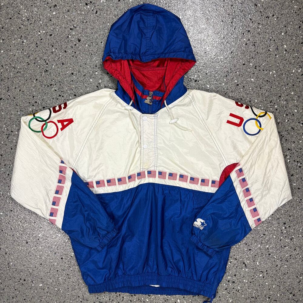 Vintage 1990s Starter USA Olympics Windbreaker Jacket